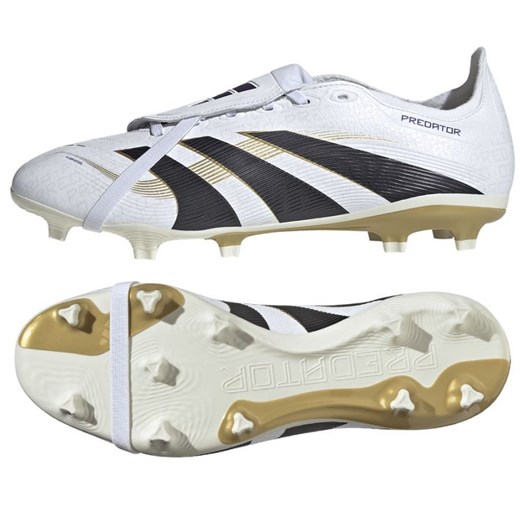 Buty piłkarskie adidas Predator League Ft FG/MG JI1114 białe ze sklepu ButyModne.pl w kategorii Buty sportowe męskie - zdjęcie 184024961