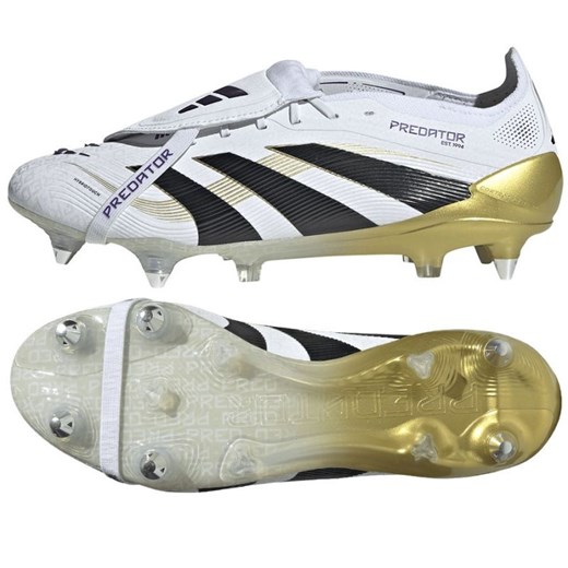 Buty piłkarskie adidas Predator Elite Ft Sg JR4529 białe ze sklepu ButyModne.pl w kategorii Buty sportowe męskie - zdjęcie 184024962