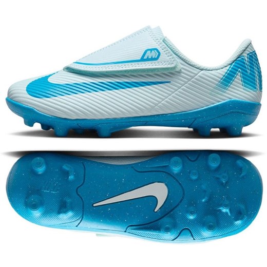 Buty piłkarskie Nike Mercurial Vapor 16 Club Mg Ps (V)  FQ8290-400 niebieskie ze sklepu ButyModne.pl w kategorii Buty sportowe dziecięce - zdjęcie 184024994