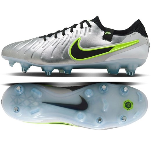 Buty piłkarskie Nike Tiempo Legend 10 Elite SG-Pro Ac DV4329-001 srebrny ze sklepu ButyModne.pl w kategorii Buty sportowe męskie - zdjęcie 184025011