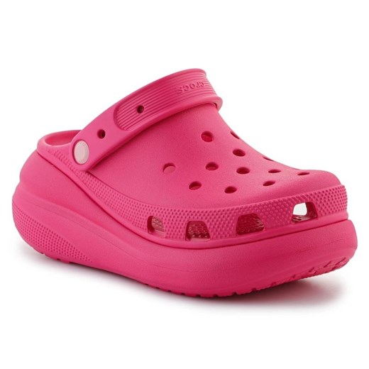 Klapki Crocs Classic Crush Clog 207521-6ZQ różowe ze sklepu ButyModne.pl w kategorii Klapki damskie - zdjęcie 184025021