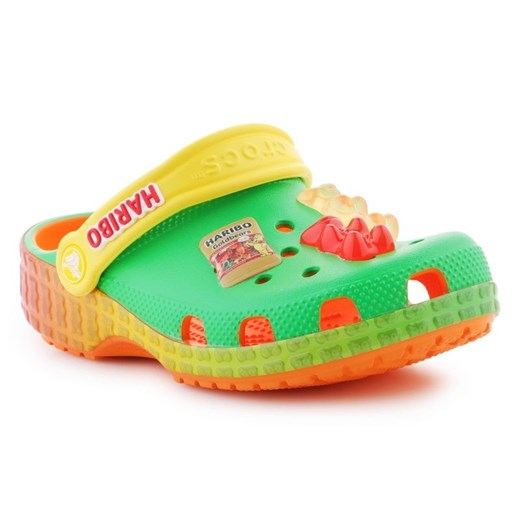 Klapki Crocs Classic Haribo Clog 211145-90H zielone ze sklepu ButyModne.pl w kategorii Klapki dziecięce - zdjęcie 184025024