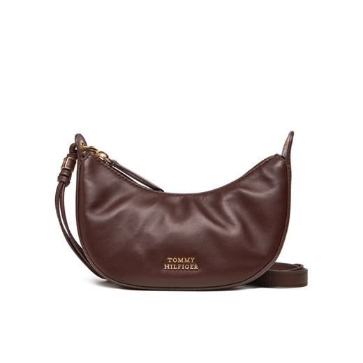 Torebka Tommy Hilfiger Moon Leather Mini Crossover AW0AW17466 Brązowy ze sklepu eobuwie.pl w kategorii Listonoszki - zdjęcie 184026002