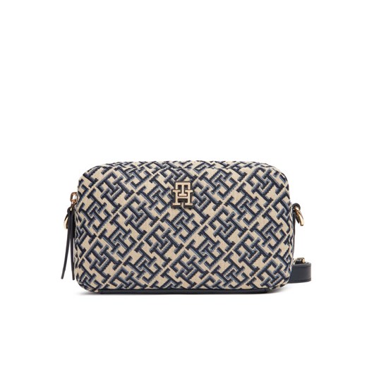 Torebka Tommy Hilfiger Th Jacquard Camera Bag AW0AW17443 Granatowy ze sklepu eobuwie.pl w kategorii Listonoszki - zdjęcie 184026021