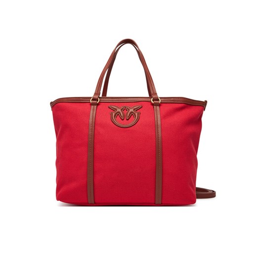 Torebka PINKO Miranda Shopper Classic PE 25 PLTT 104714 A2G2 Czerwony ze sklepu eobuwie.pl w kategorii Torby Shopper bag - zdjęcie 184026091