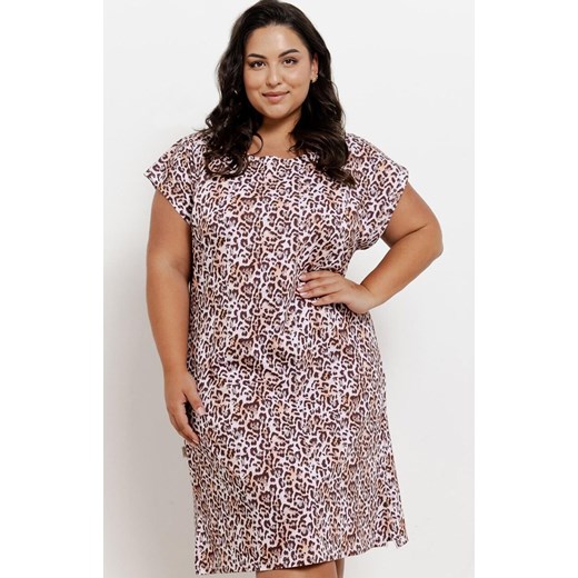 Damska koszula nocna plus size Esti 3361, Kolor panterka, Rozmiar XXL, Taro ze sklepu Intymna w kategorii Koszule nocne - zdjęcie 184026633
