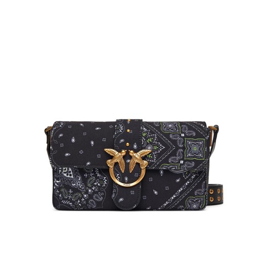 PINKO Torebka Love One Classic Slouchy Fl PE 25 PLTT 104524 A2AS Czarny ze sklepu MODIVO w kategorii Torebki damskie - zdjęcie 184026663