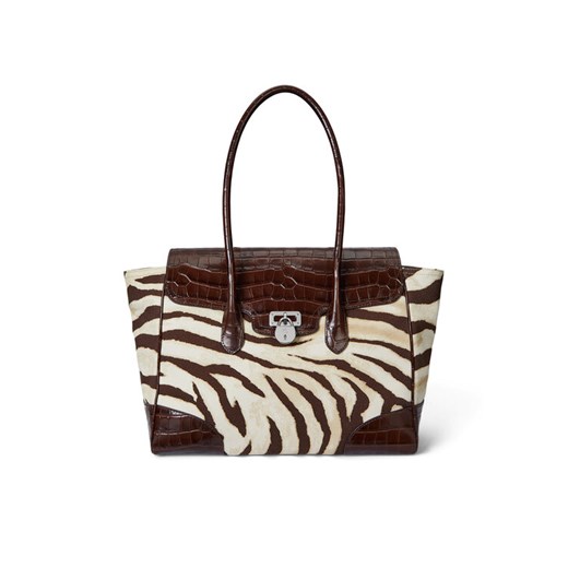 LAUREN RALPH LAUREN Torebka 431969469001 Brązowy ze sklepu MODIVO w kategorii Torby Shopper bag - zdjęcie 184026681