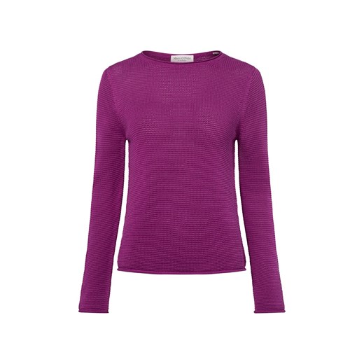 Marc O'Polo Sweter damski z dzianiny Kobiety Bawełna fuksja jednolity ze sklepu vangraaf w kategorii Swetry damskie - zdjęcie 184027324