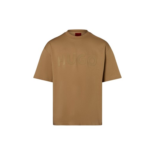 HUGO Koszulka męska - Dinkee Mężczyźni Bawełna beżowy jednolity - id: 764923-0001-09940 - marki Hugo Boss - 184027330 HUGO Koszulka męska - Dinkee Mężczyźni Bawełna beżowy jednolity ze sklepu vangraaf w kategorii T-shirty męskie - zdjęcie 184027330