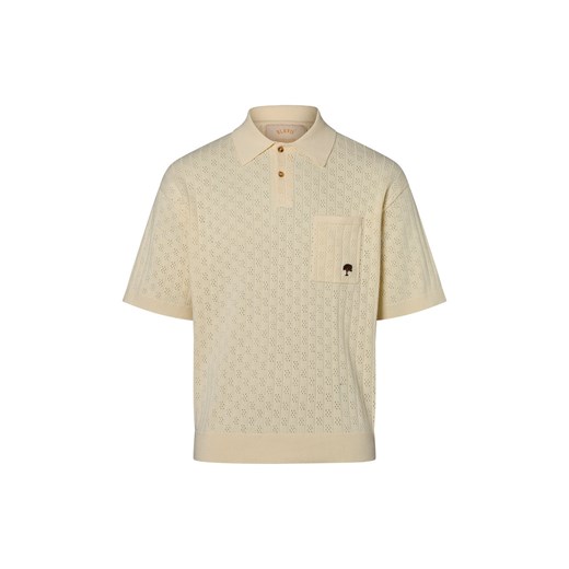BLKVIS Męska koszulka polo z dzianiny Mężczyźni Bawełna écru jednolity ze sklepu vangraaf w kategorii T-shirty męskie - zdjęcie 184027342