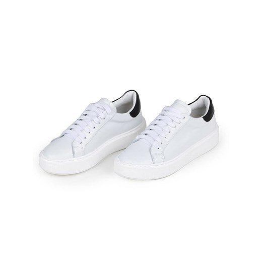 Anna Morellini Skórzane sneakersy &quot;Silana&quot; w kolorze biało-czarnym ze sklepu Limango Polska w kategorii Trampki damskie - zdjęcie 184028714