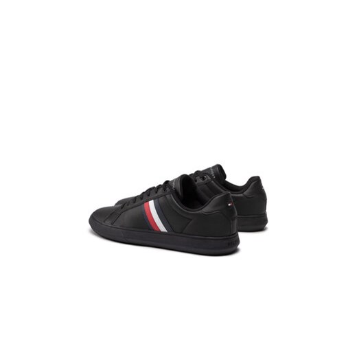 Sneakersy Tommy Hilfiger Corporate Cup Leather Stripes FM0FM04275 Czarny Tommy Hilfiger 43 eobuwie.pl