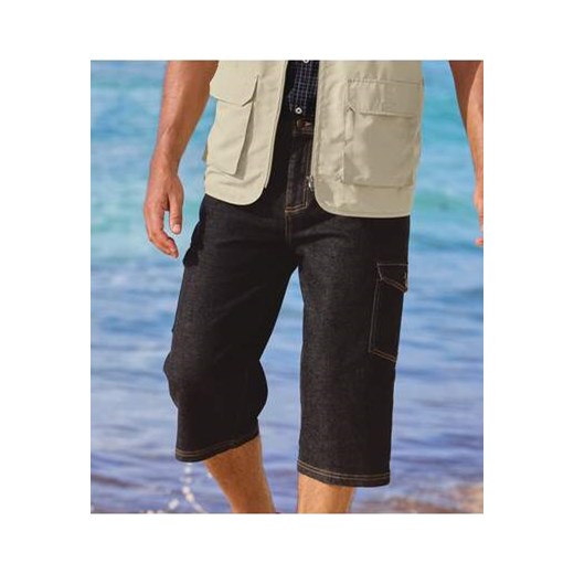 Luźne spodnie bojówki 3/4 z denimu ze sklepu Atlas For Men w kategorii Spodnie męskie - zdjęcie 184029621