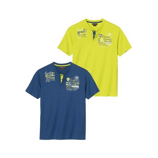Zestaw 2 koszulek z dekoltem z guzikami ze sklepu Atlas For Men w kategorii T-shirty męskie - zdjęcie 184029623