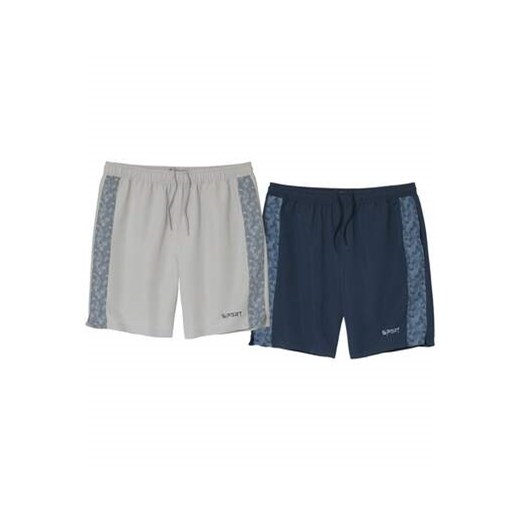 Zestaw 2 par sportowych szortów z mikrofibry ze sklepu Atlas For Men w kategorii Spodenki męskie - zdjęcie 184029624