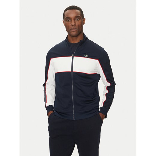 Lacoste Bluza techniczna SH8942 Granatowy Regular Fit ze sklepu MODIVO w kategorii Bluzy męskie - zdjęcie 184030161