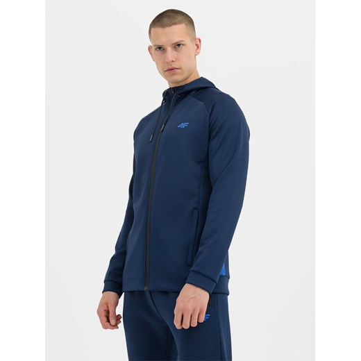 4F Bluza techniczna 4FWSS24TFSWM393 Granatowy Regular Fit ze sklepu MODIVO w kategorii Bluzy męskie - zdjęcie 184030164