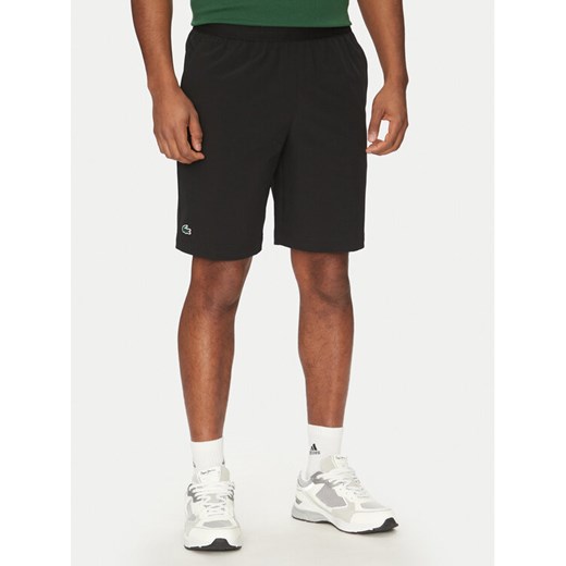 Lacoste Szorty tenisowe GH7452 Czarny Regular Fit ze sklepu MODIVO w kategorii Spodenki męskie - zdjęcie 184030180
