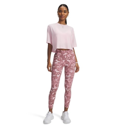 Damskie legginsy treningowe Under Armour Motion Ankle Leg Print - różowe ze sklepu Sportstylestory.com w kategorii Spodnie damskie - zdjęcie 184030620