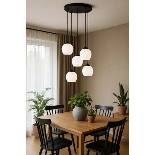 Lampa wisząca z kloszami biała Kilota Lumes One Size Edinos.pl