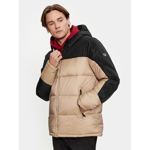 Champion Kurtka przejściowa Hooded Jacket 219190 Beżowy Regular Fit ze sklepu MODIVO w kategorii Kurtki męskie - zdjęcie 184034451