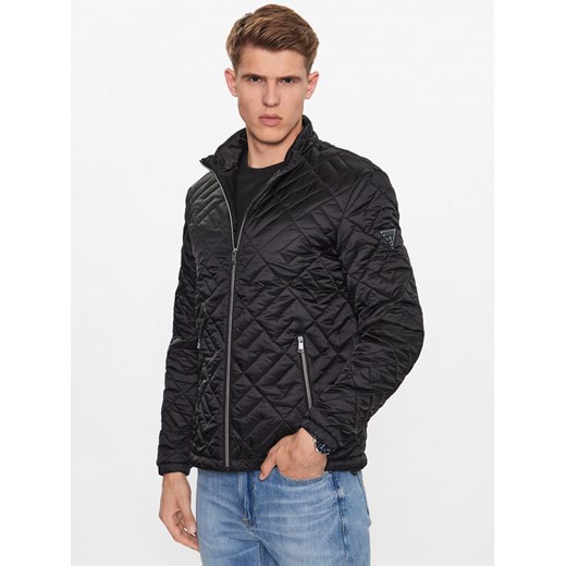 Guess Kurtka przejściowa M3YL11 WFHN2 Czarny Regular Fit ze sklepu MODIVO w kategorii Kurtki męskie - zdjęcie 184034470