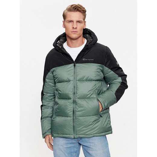 Champion Kurtka przejściowa Hooded Jacket 219190 Zielony Regular Fit ze sklepu MODIVO w kategorii Kurtki męskie - zdjęcie 184034474