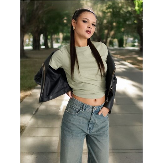 Sinsay - Koszulka basic - brązowy ze sklepu Sinsay w kategorii Bluzki damskie - zdjęcie 184035514