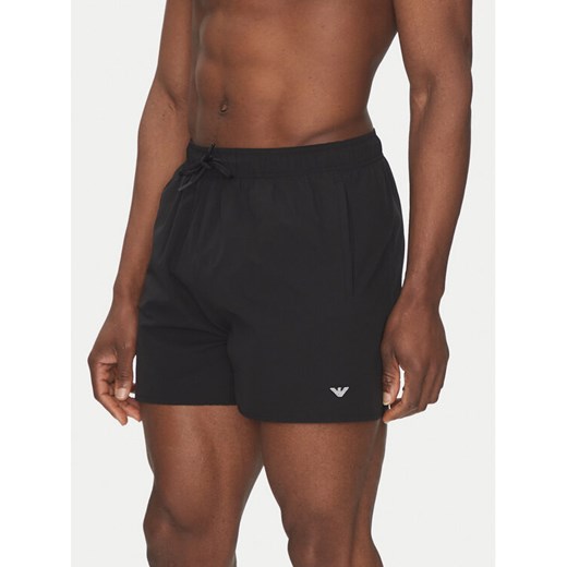 Emporio Armani Underwear Szorty kąpielowe EM000583 AF12331 UC001 Czarny Regular Fit ze sklepu MODIVO w kategorii Kąpielówki - zdjęcie 184035864