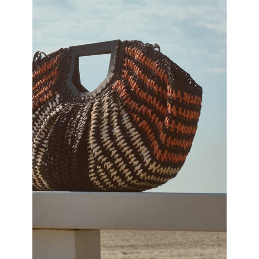 Reserved - Pleciona torebka koszyk - wielobarwny ze sklepu Reserved w kategorii Torby Shopper bag - zdjęcie 184036283