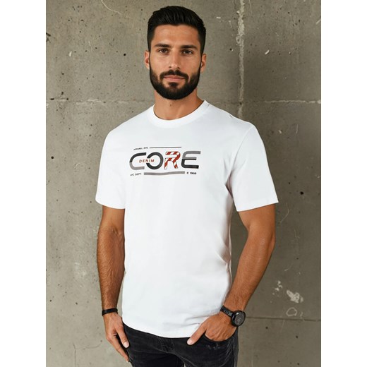Koszulka męska z nadrukiem biała Dstreet RX5418 ze sklepu DSTREET.PL w kategorii T-shirty męskie - zdjęcie 184037110