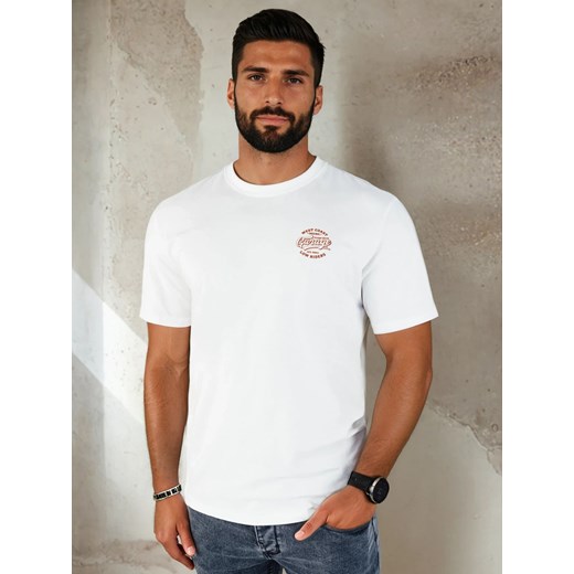 Koszulka męska z nadrukiem biała Dstreet RX5415 ze sklepu DSTREET.PL w kategorii T-shirty męskie - zdjęcie 184037164