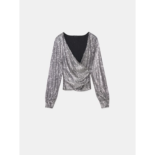 Mohito - Cekinowa bluzka - czarny ze sklepu Mohito w kategorii Bluzki damskie - zdjęcie 184037384