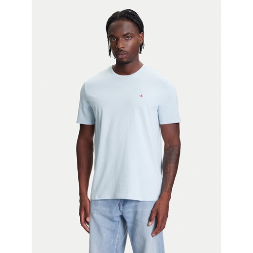 Calvin Klein Jeans T-Shirt LV040HM265 Niebieski Regular Fit ze sklepu MODIVO w kategorii T-shirty męskie - zdjęcie 184038490
