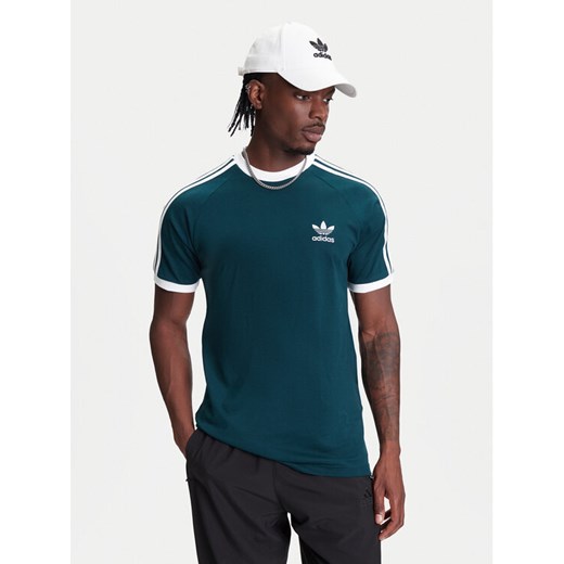 adidas T-Shirt adicolor Classics 3-Stripes JY1374 Zielony Slim Fit ze sklepu MODIVO w kategorii T-shirty męskie - zdjęcie 184038504