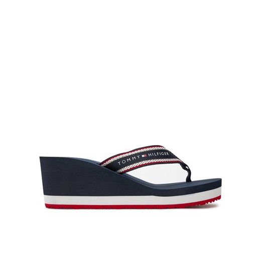 Tommy Hilfiger Japonki Hilfiger Hi Wedge Beach Sandal FW0FW08012 Granatowy Tommy Hilfiger 41 MODIVO