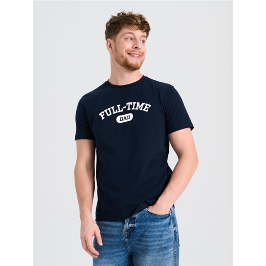 Sinsay - Koszulka "Tata na pełen etat" - granatowy ze sklepu Sinsay w kategorii T-shirty męskie - zdjęcie 184040452