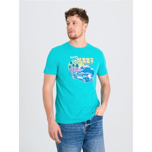 Sinsay - Koszulka Hot Wheels - niebieski ze sklepu Sinsay w kategorii T-shirty męskie - zdjęcie 184040523