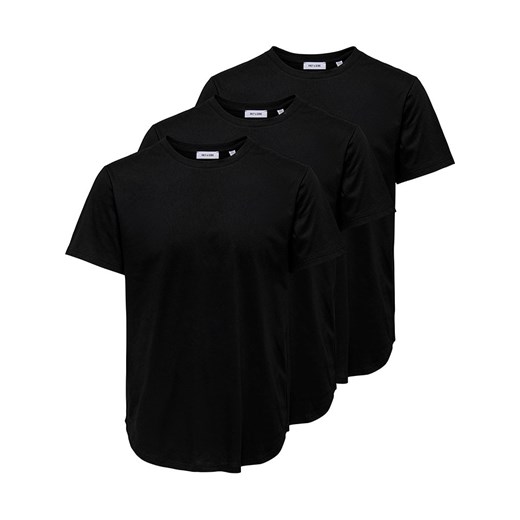 ONLY &amp; SONS Koszulki (3 szt.) &quot;Jeff&quot; w kolorze czarnym ze sklepu Limango Polska w kategorii T-shirty męskie - zdjęcie 184041732