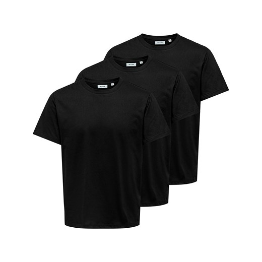 ONLY &amp; SONS Koszulki (3 szt.) &quot;Jeff&quot; w kolorze czarnym ze sklepu Limango Polska w kategorii T-shirty męskie - zdjęcie 184041752
