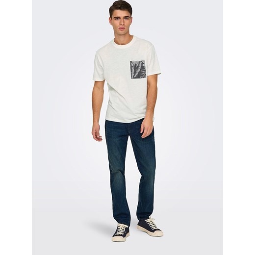 ONLY &amp; SONS Koszulka &quot;Perry&quot; w kolorze białym ze sklepu Limango Polska w kategorii T-shirty męskie - zdjęcie 184043120