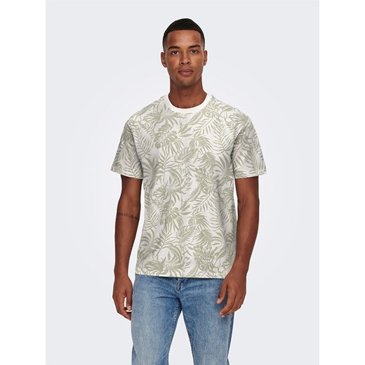ONLY &amp; SONS Koszulka &quot;Perry&quot; w kolorze beżowym ze sklepu Limango Polska w kategorii T-shirty męskie - zdjęcie 184043181