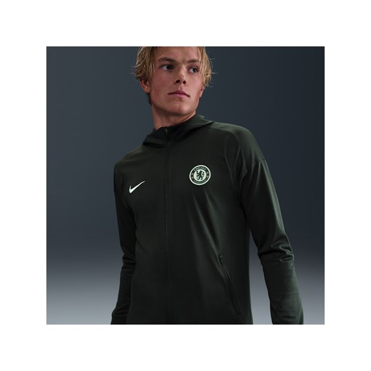 Męska piłkarska bluza dresowa z dzianiny z kapturem Nike Dri-FIT Chelsea F.C. Strike - Zieleń ze sklepu Nike poland w kategorii Bluzy męskie - zdjęcie 184044160