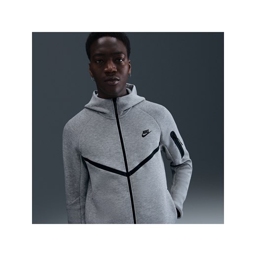 Męska kurtka z dzianiny z zamkiem na całej długości Windrunner Nike Tech - Szary ze sklepu Nike poland w kategorii Bluzy męskie - zdjęcie 184044162
