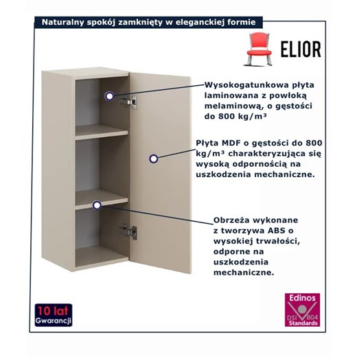 Kaszmirowy wiszący półsłupek łazienkowy - Belvani 3X Elior One Size Edinos.pl