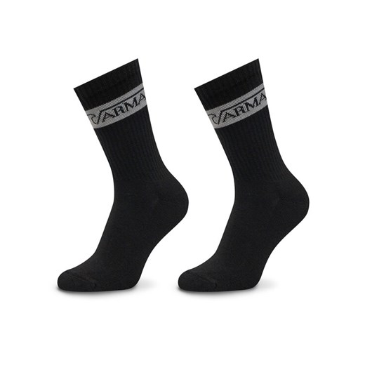 Zestaw 2 par wysokich skarpet męskich Emporio Armani Underwear 303122 4F328 00020 Czarny ze sklepu eobuwie.pl w kategorii Skarpetki męskie - zdjęcie 184044614