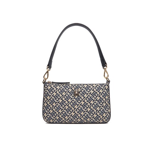 Torebka Tommy Hilfiger Th Jacquard Shoulder Pouch AW0AW17828 Granatowy ze sklepu eobuwie.pl w kategorii Listonoszki - zdjęcie 184044680