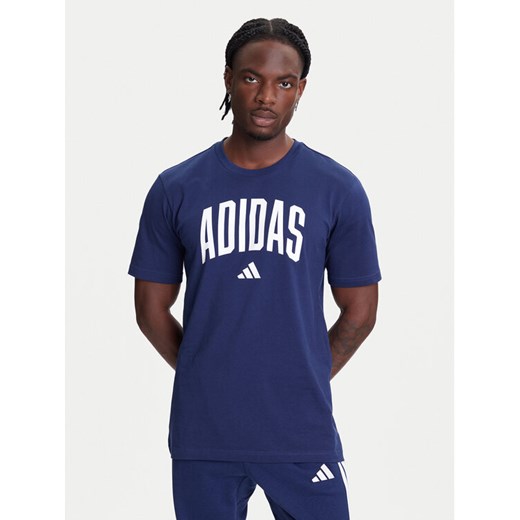 adidas T-Shirt Collegiate Lineage Graphic JM6417 Niebieski Regular Fit ze sklepu MODIVO w kategorii T-shirty męskie - zdjęcie 184045512