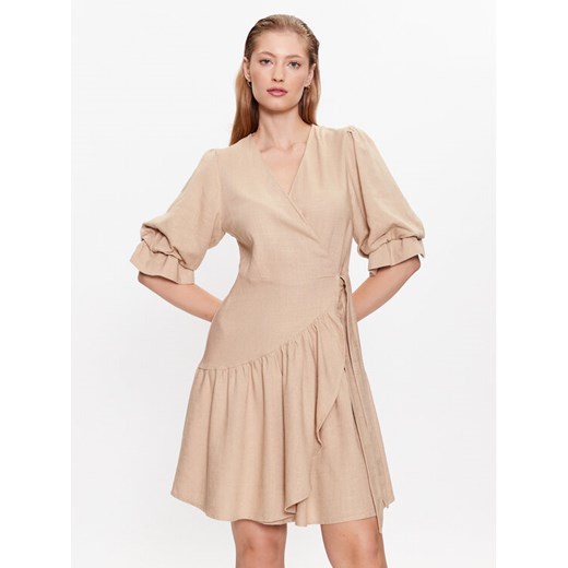 YAS Sukienka codzienna 26029985 Brązowy Regular Fit ze sklepu MODIVO w kategorii Sukienki - zdjęcie 184045532
